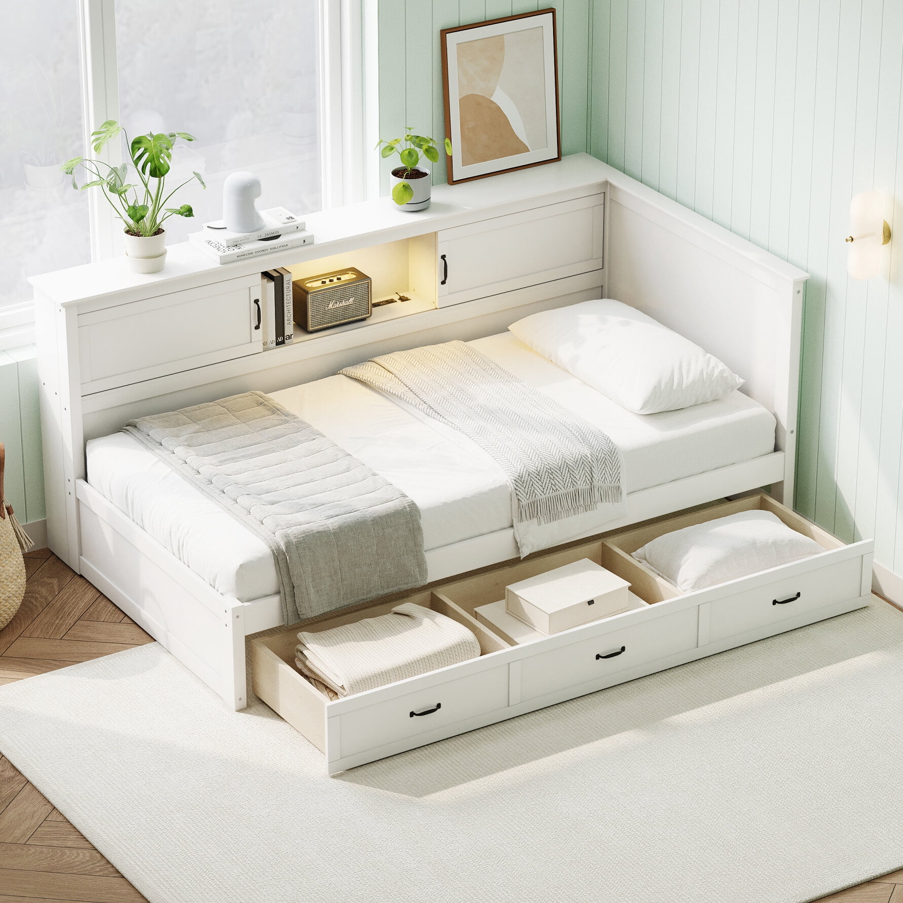 L Shaped Bed Framenull