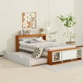 Full Size Platform Bed with Trundle, Wood Trundle Bed Form Full Size