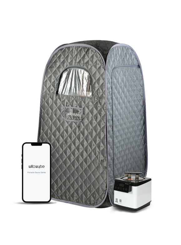 Full Size Portable Steam Sauna, Personal Home Spa with Bluetooth and Infrared Control, Steamer, Boby Tent, Foldable Chair, Portable Sauna for Home