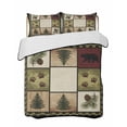 thumbnail image 1 of Full Size Quilt Bedding Set, Cabin Buffalo Plaid Reversible Summer Quilt 3 Pieces, Forest Bear Splicing Lightweight Bedspreads Coverlets with 2 Pillow Shams for All Seasons, 1 of 5