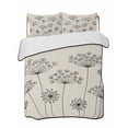 thumbnail image 1 of Full Size Quilt Bedding Set, Farmhouse Dandelion Reversible Summer Quilt 3 Pieces, Spring Modern Minimalist Country Flower Lightweight Bedspreads Coverlets with 2 Pillow Shams for All Seasons, 1 of 5