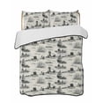 thumbnail image 1 of Full Size Quilt Bedding Set, Nautical Lighthouse Reversible Summer Quilt 3 Pieces, Farmhouse Retro Ocean Ship Map Lightweight Bedspreads Coverlets with 2 Pillow Shams for All Seasons, 1 of 5