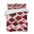 thumbnail image 1 of Full Size Quilt Bedding Set, Red Geometric Moroccan Reversible Summer Quilt 3 Pieces, Abstract Art Red Ombre Modern Lightweight Bedspreads Coverlets with 2 Pillow Shams for All Seasons, 1 of 5