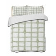 thumbnail image 1 of Full Size Quilt Bedding Set, Sage Green Buffalo Plaid Reversible Summer Quilt 3 Pieces, Farmhouse Check Stripes Geometric Lightweight Bedspreads Coverlets with 2 Pillow Shams for All Seasons, 1 of 5