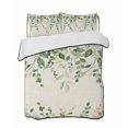 thumbnail image 1 of Full Size Quilt Bedding Set, Sage Green Eucalyptus Reversible Summer Quilt 3 Pieces, Farmhouse Weeping Leaves Linen Lightweight Bedspreads Coverlets with 2 Pillow Shams for All Seasons, 1 of 5