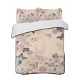 thumbnail image 1 of Full Size Quilt Bedding Set, Vintage Spring Floral Reversible Summer Quilt 3 Pieces, Elegant Flowers Butterflies Farmhouse Lightweight Bedspreads Coverlets with 2 Pillow Shams for All Seasons, 1 of 5