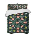 thumbnail image 1 of Full Size Quilt Bedding Set, Vintage Tulip Flower Reversible Summer Quilt 3 Pieces, Abstract Ethnic Floral Birds Bohemia Lightweight Bedspreads Coverlets with 2 Pillow Shams for All Seasons, 1 of 5