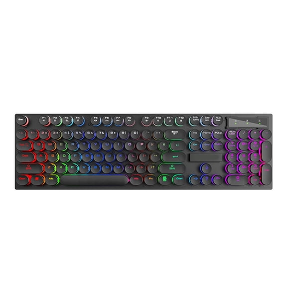 Full Size RGB Backlit Mechanical Feel Keyboard with Floating Keys