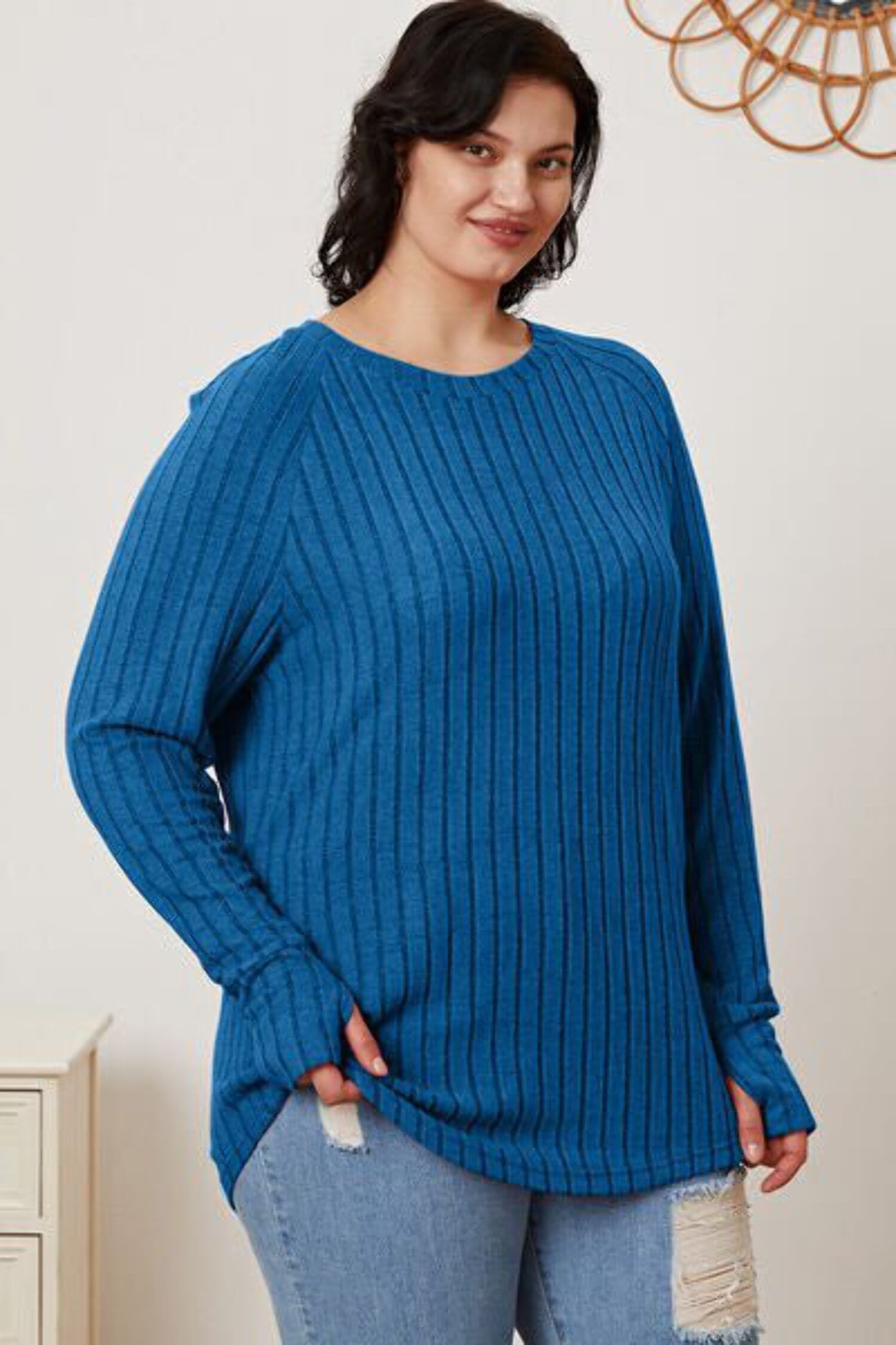 Basic Bae Full Size Ribbed Long Sleeve T-Shirt