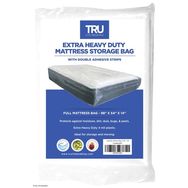 Full Size Sealable Mattress Storage and Moving Bag Heavy Duty TRU