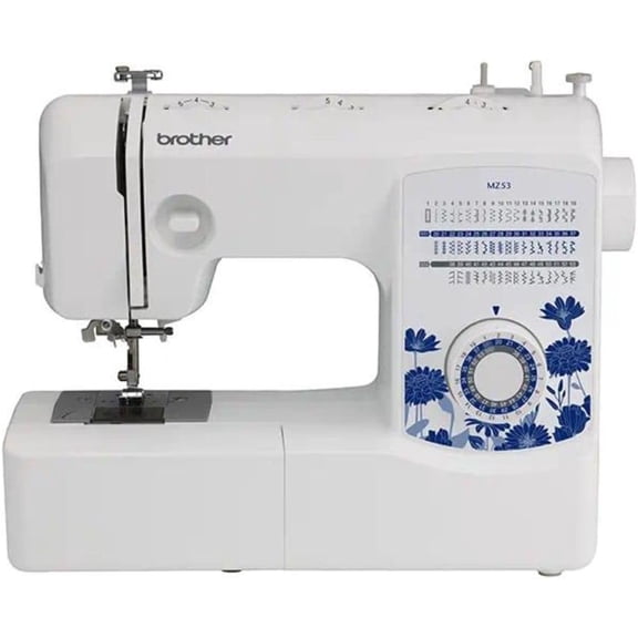 Full-Size Sewing Machine, 53 Built-in Stitches, One-Step Buttonhole, Finger Guard