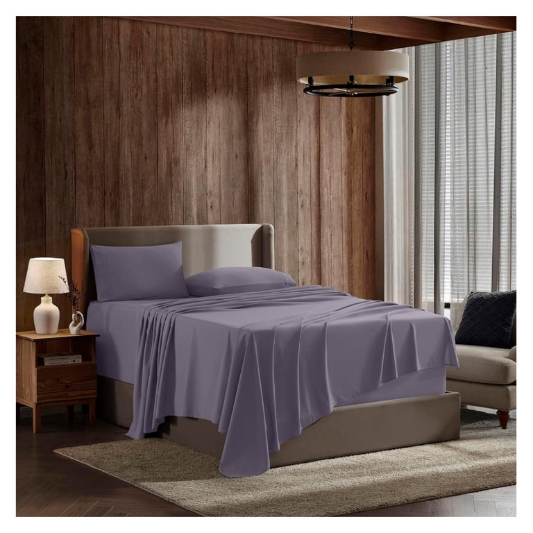 Hearth & Harbor Extra Deep Pocket Sheet Set - Queen, 4 Piece, Fits Mattresses Up To 24" Deep, Off White, Microfiber