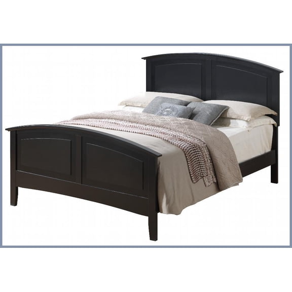 Full Size Stylish Durable Solid Frame Bed Frame Black with Strong Mattress Support for Modern Homes