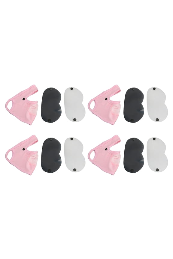 Full Size Sunscreen Face Cover Shield Wrap Holder with Eye Protector Outdoor UV Protection Cooling Ice Silk Mask Pink 4 Pack