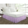 thumbnail image 1 of Full Size Tailored Drop Ruffled Solid Bed Skirt with Adjustable Elastic Belt Microfiber Fabric Fade & Wrinkle Resistant Bed Frame Cover Easy to Fit & Care (10 Inch Drop, Lilac), 1 of 4