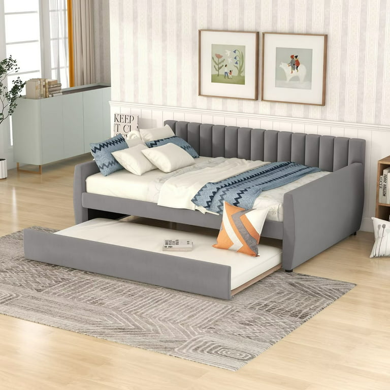 Modern Velvet Sofa Bed Frame