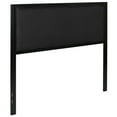 thumbnail image 1 of Full Size Upholstered Metal Panel Headboard in Black Fabric, 1 of 10