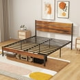 thumbnail image 1 of Bigleap Full Size Metal Platform Bed Frame, No Box Spring Needed with 700LBS Sturdy Wooden Slats Support, Noise Free, 1 of 7