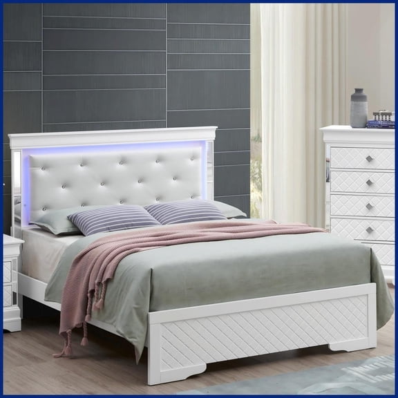 Full Size Upholstered Storage Bed Frame - No Box Spring Needed, Multiple Colors for Bedroom