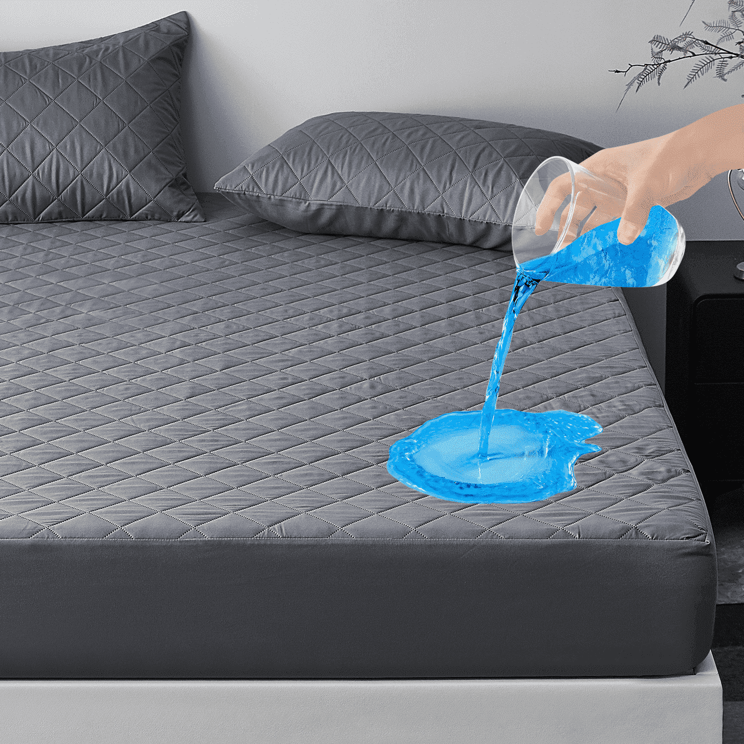 CshidWorld Full Size Waterproof Mattress Protector, Premium Mattress Pad Cover for Bed, Ultra-Soft Breathable Noiseless Fitted Mattress with 8''-21'' Deep Pocket