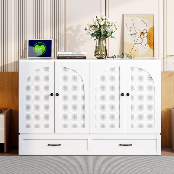 Full Size White Bed With Extensive Storage Compartments - Save Space In Small Apartments. Functional And Stylish. Store Pillows, Clothes, . Look. Charging Included. Simple Assembly. 75.1"l X 56.7"w