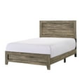 thumbnail image 1 of Full Size Wooden Bed with Panel Design Headboard, Rustic Brown- Saltoro Sherpi, 1 of 5