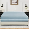 thumbnail image 1 of Full Size Zippered Closure Fitted Sheet (54" x 75"), 1-Piece Bottom Sheet, 800 Thread Count 100% Egyptian Cotton, Fits Up to 15" Deep Mattress, Color French blue Solid, 1 of 6