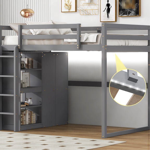 Full Size with Wood - 4-Layer Rack for Bedding - Bedroom Situation - Tidy Bedding Storage