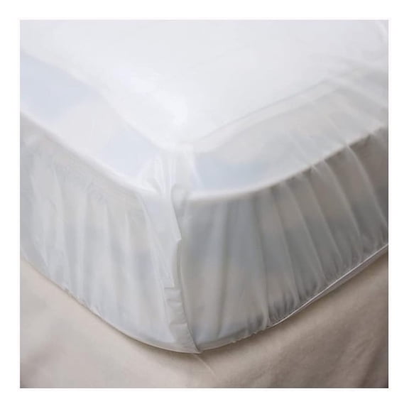 Full Sized Fitted Mattress Cover by - Protect Your Bed from Urine, Spills and Damage - Thick 7 Mil Soft Vinyl Only, Not Padded, No Cloth Layer.