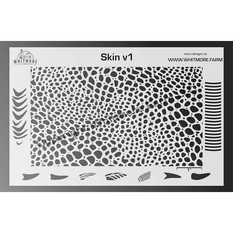 Full Skin Texture Mesh Fishing Lure Airbrush Stencil 