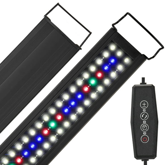 VNEKVA Full Spectrum LED Aquarium Light, 12-18 Inch for Fish Tanks, 3 Light Modes, 5-Level Dimmable, Timer