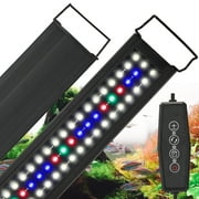Full Spectrum LED Aquarium Light, 12-18 Inch for Fish Tanks, 3 Light Modes, 5-Level Dimmable, Timer