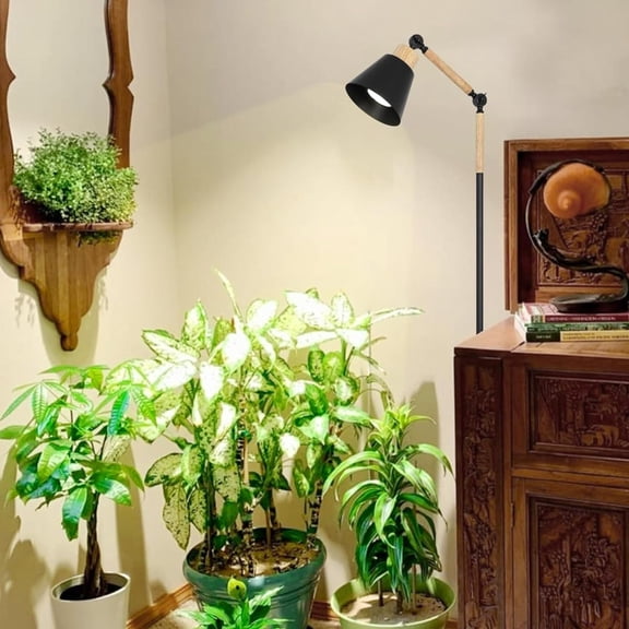 Full Spectrum Grow Light 20W - 75'' Height Adjustable Standing Lamp 4 8 12H Timer Ideal for Middle & Large Indoor Plants