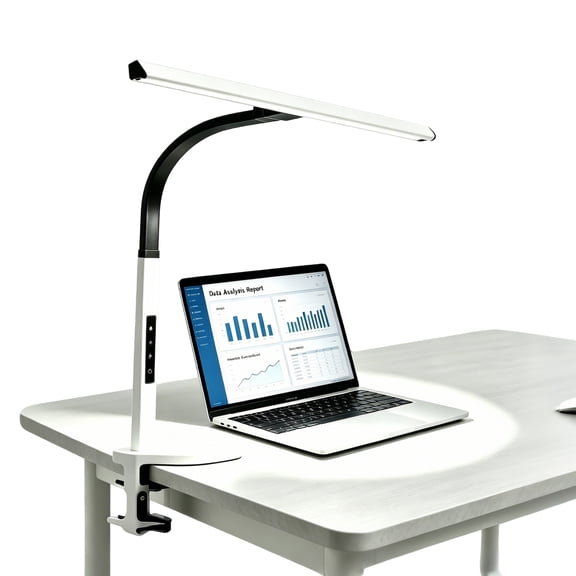 GUCCA SDL01 Full Spectrum 10W LED Eye-Caring Desk Lamp, 2 Light Modes, Adjustable Curved Arm for Study & Work