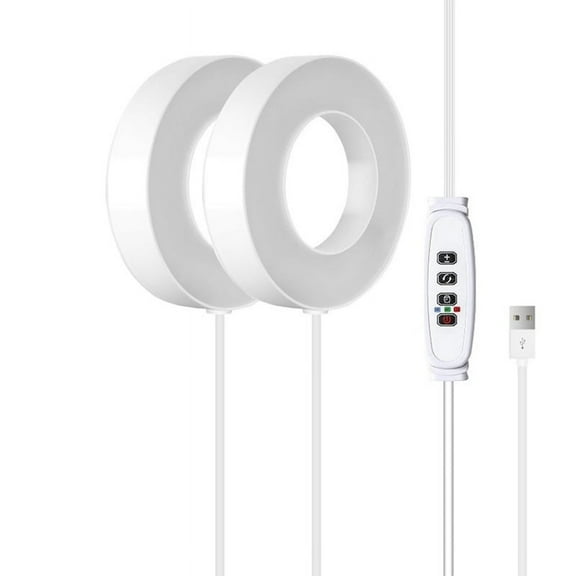 Full Spectrum LED Grow Light Auto On/Off Timer Ceiling Under Cabinet Plant Growing Lamp Red and Blue Light 2 Pcs