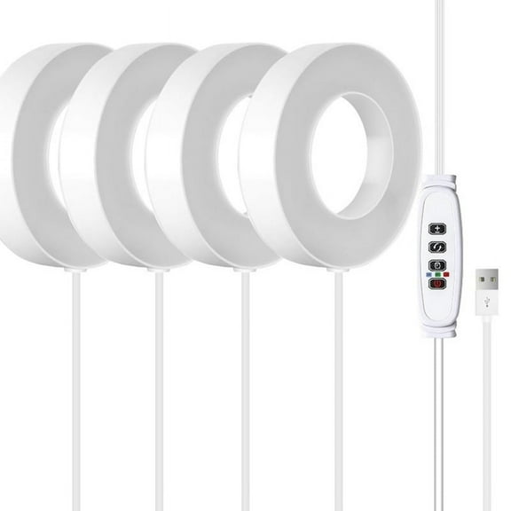 Full Spectrum LED Grow Light Auto On/Off Timer Ceiling Under Cabinet  Plant Growing Lamp Red and Blue Light 4 Pcs