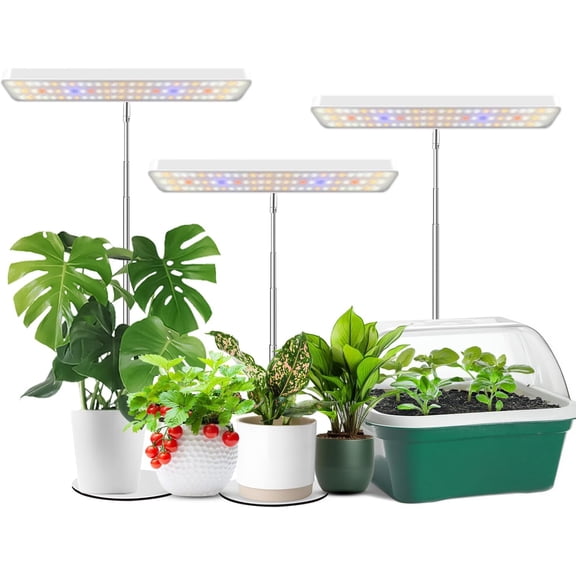 Full Spectrum LED Grow Light for Indoor Plants, 78 LEDs, Auto Timer, 3 Modes, 5 Dimmable Levels, Height Adjustable, 3 Pack Bestseling