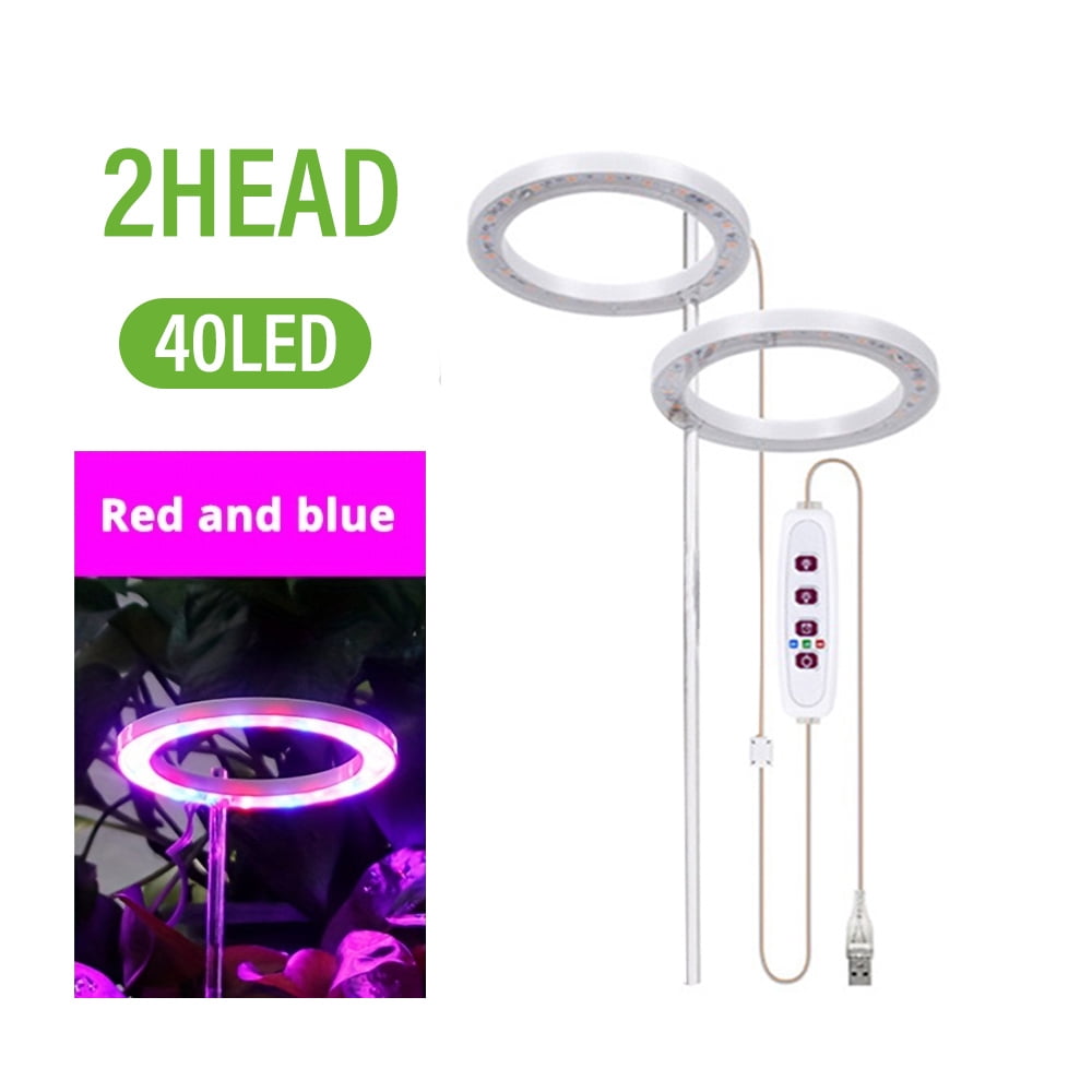 CLAONER LED Grow Light For Indoor Plants – Full Spectrum Halo Lamp, Dimmable With Timer