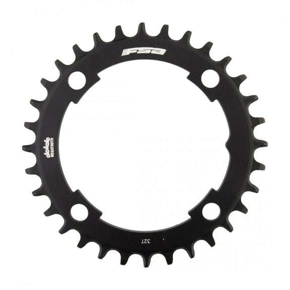 Full Speed Ahead Megatooth Chainring 32T 104 BCD 4-Bolt 1x10/11-Spd Aluminum Blk