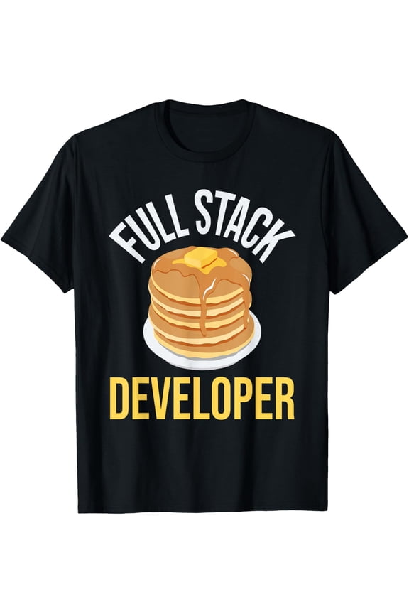 Full Stack Developer - Computer Science Programmer Coding T-ShirtMen's and women's gift, black and white T-shirt, size: Extra large S-4XL