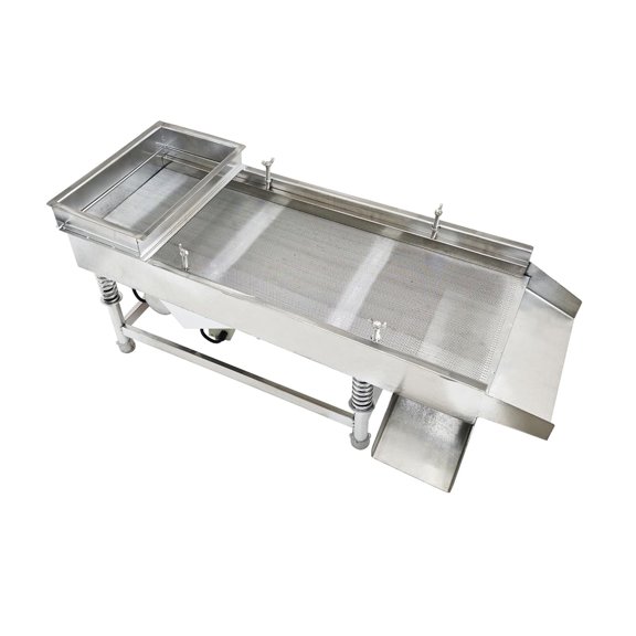 Full Stainless Steel Linear Vibrating Screen 1.5mm Screen Industrial Particles Grains Vibrating Screen