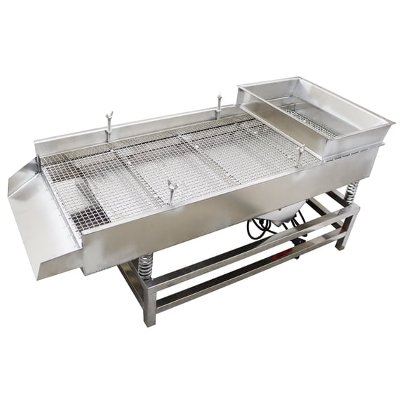 Full Stainless Steel Linear Vibrating Screen Double Motor Single-layer Linear Screen with 11mm Square Hole Screen