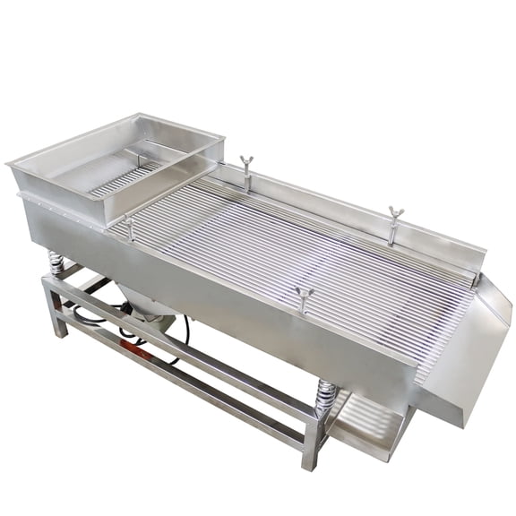 Full Stainless Steel Linear Vibrating Screen Double Motor Single-layer with 6mm Mesh
