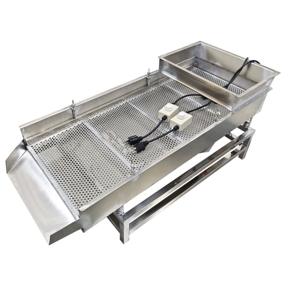 Full Stainless Steel Linear Vibrating Screen Single-layer Linear Screen Double Motor with 7mm Mesh