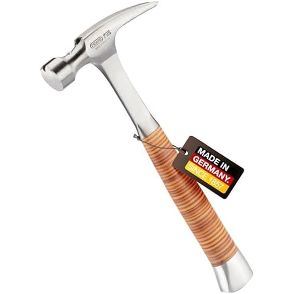 Full-Steel Rip Hammer 1000g - American Pattern, Smooth Face, Magnetic Nail Holder & Double Claw, Forged Alloyed Steel Head, Leather Grip Resistant to Twisting, 0079500-22$$Tools & Hardware Other