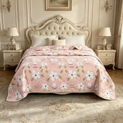 Full Summer Blanket, Gift Summer Quilt Air-Conditioning Quilt Cool Summer Quilt Grand Opening Gift Sets Washable Cottons Quilt Quilt Inserts Lightweight Quilt