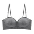 thumbnail image 1 of Full Support Non-Slip Convertible Bandeau Bra Detachable-Strap Bandeau Bra Nakans Strapless Bra for Bigger Bust Non-slip White Underwear Ladies Plus Size 85C, 1 of 3