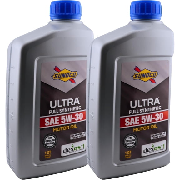 Full Synthetic Motor Oil SAE 5W-30 Sunoco Ultra dexos1 Gen3 Approved API SQ/ILSAC GF-7A 1 Quart (Pack of 2)