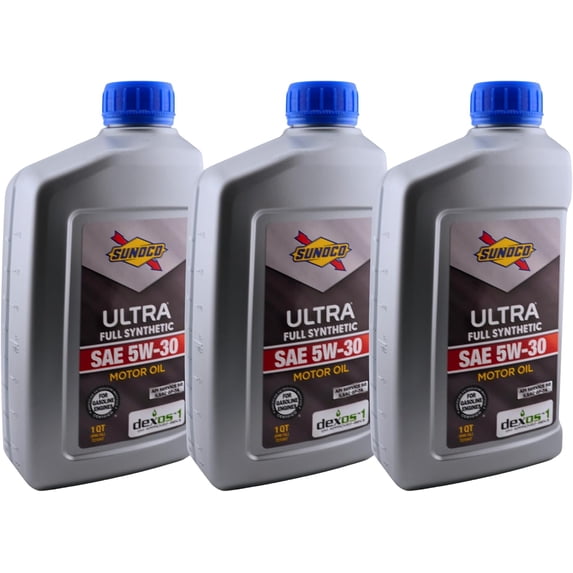 Full Synthetic Motor Oil SAE 5W-30 – Sunoco Ultra – dexos1 Gen3 Approved – API SQ/ILSAC GF-7A – 1 Quart (Pack of 3)
