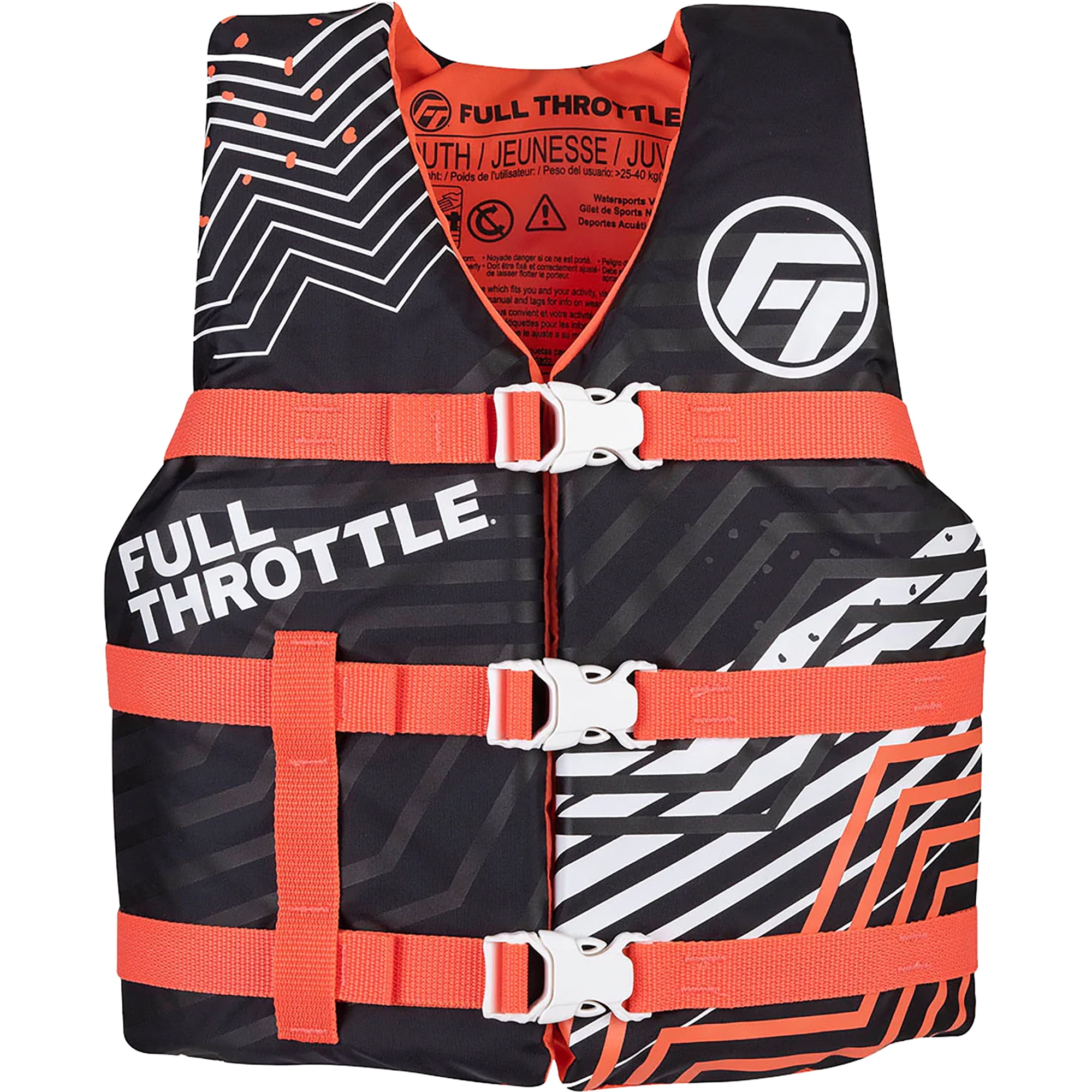Full Throttle 112200-105-002-22 Youth Nylon Life Jacket - Pink